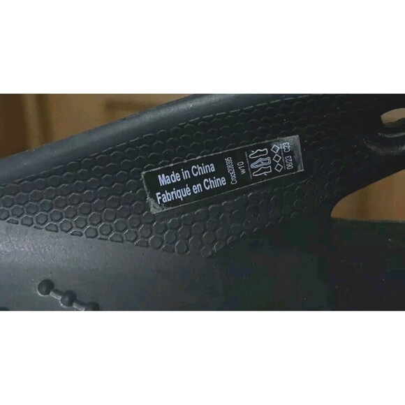 Crocs Baya Sandals Women's Size 10 Platform Flip Flop Thong BLACK Rubber - Picture 6 of 6